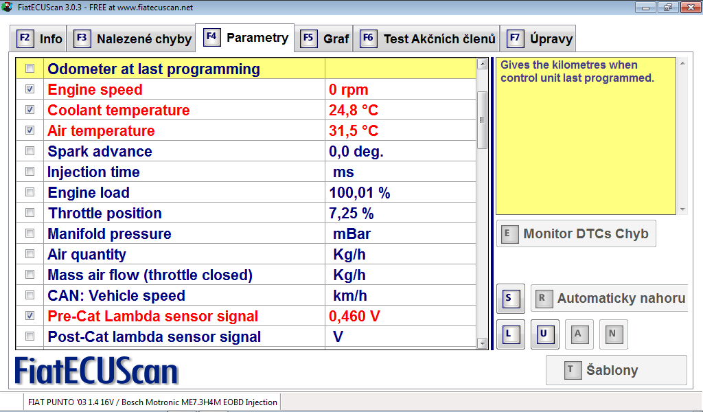 studený motor naštartovaný