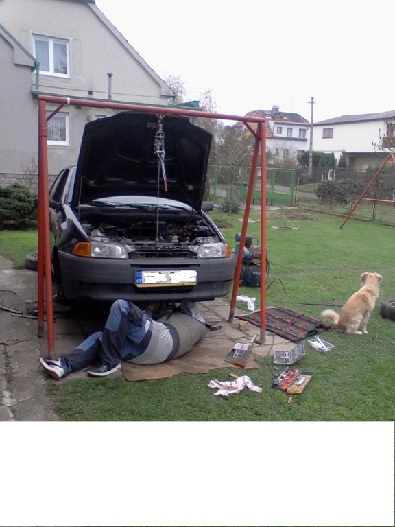 To jsem zrovna vyměňoval spojku